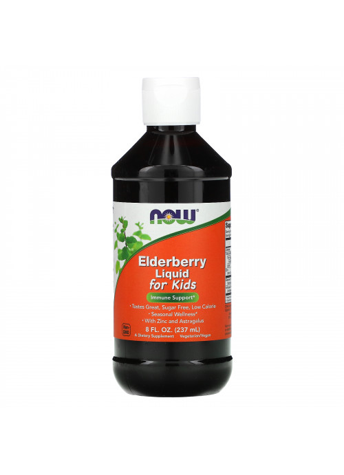 Now Foods, Elderberry Liquid for Kids, 8 fl oz (237 ml)