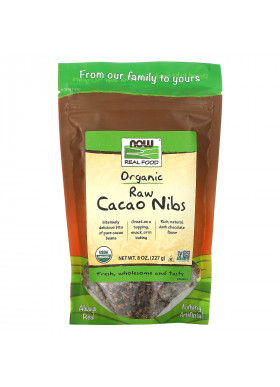 Now Foods, Organic, Raw Cacao Nibs, 8 oz (227 g)