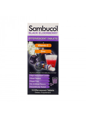 Sambucol, Black Elderberry, Effervescent Tablets, 15 Effervescent Tablets