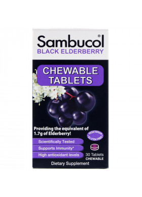 Sambucol, Black Elderberry, Original Formula, 30 Tablets Chewable