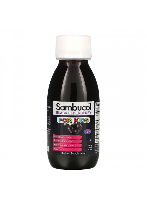 Sambucol, Black Elderberry Syrup, For Kids, Berry Flavor, 4 fl oz (120 ml)