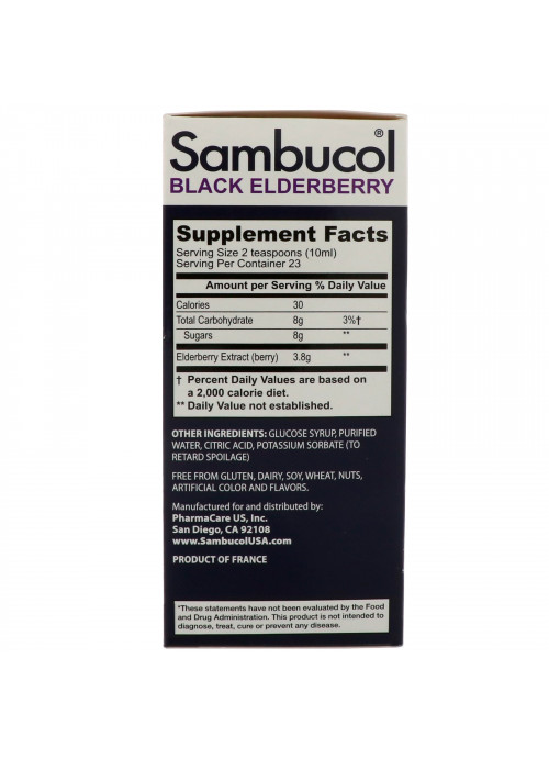 Sambucol, Black Elderberry Syrup, Original Formula, 7.8 fl oz (230 ml)