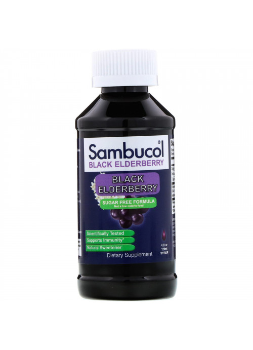 Sambucol, Black Elderberry Syrup, Sugar Free Formula, 4 fl oz (120 ml)