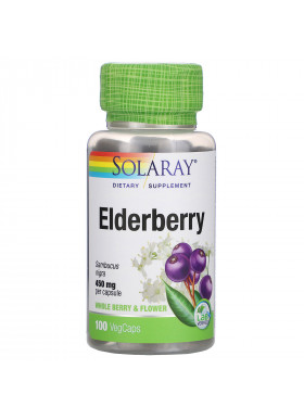 Solaray, Elderberry, 450 mg, 100 VegCaps