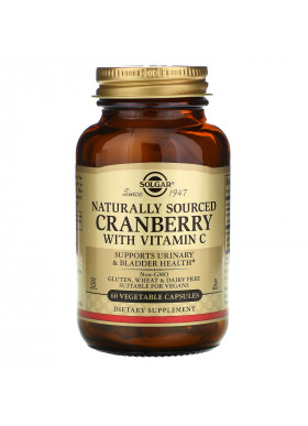 Solgar, Natural Cranberry with Vitamin C, 60 Vegetable Capsules