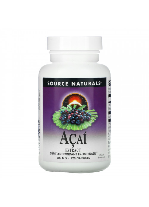 Source Naturals, Acai Extract, 500 mg, 120 Capsules