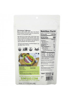 Sunfood, Organic Acai Powder, 4 oz (113 g)