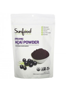 Sunfood, Organic Acai Powder, 4 oz (113 g)