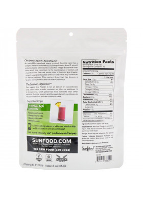 Sunfood, Organic Acai Powder, 8 oz (227 g)