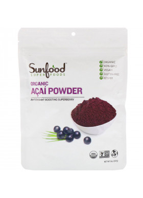 Sunfood, Organic Acai Powder, 8 oz (227 g)