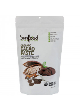 Sunfood, Organic Cacao Paste, 1 lb (454 g)