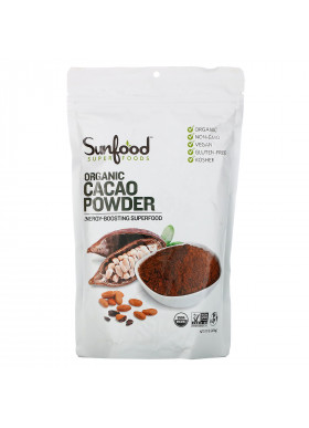 Sunfood, Organic Cacao Powder, 1 lb (454 g)