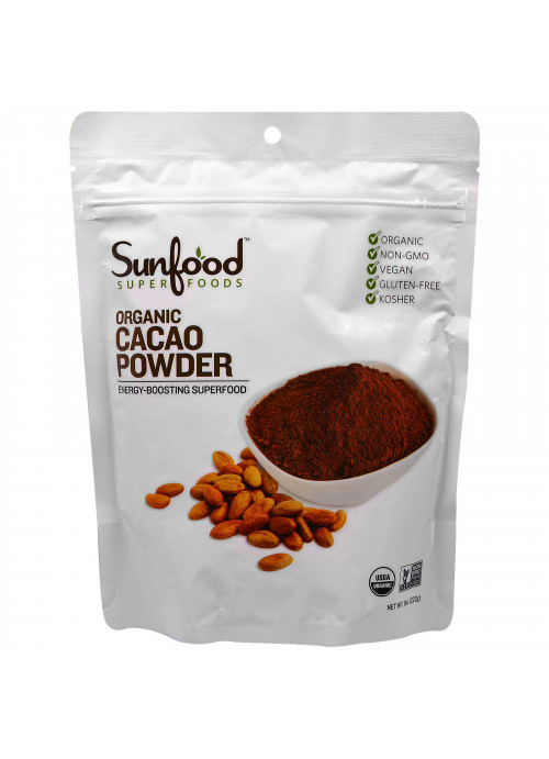 Sunfood, Organic Cacao Powder, 8 oz (227 g)