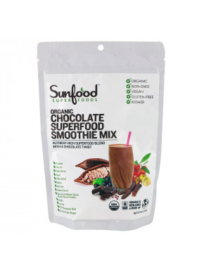 Sunfood, Organic Chocolate Superfood Smoothie Mix, 8 oz (227 g)