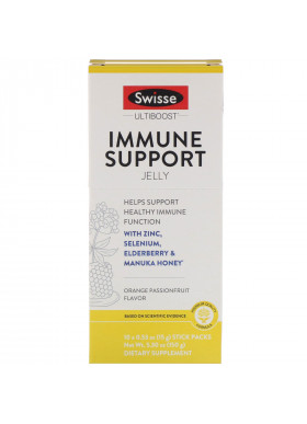 Swisse, Ultiboost, Immune Support Jelly, Orange Passionfruit Flavor, 10 Sticks, 0.53 oz (15 g) Each