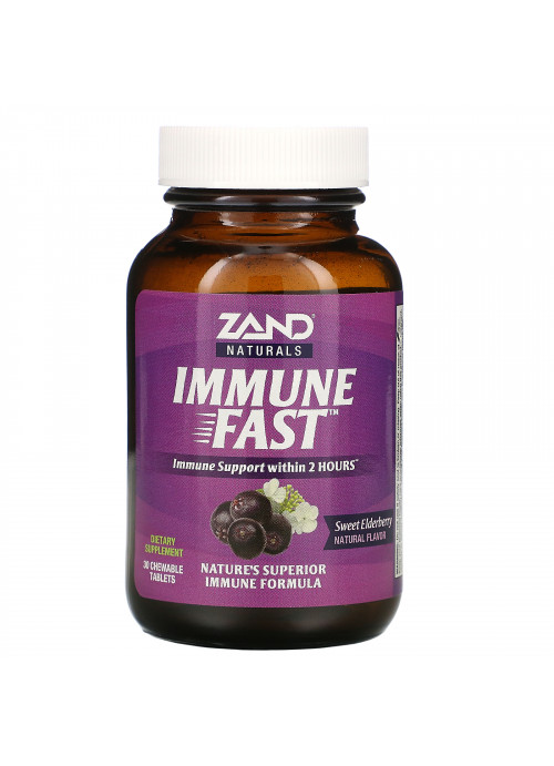 Zand, Immune Fast, Sweet Elderberry, 30 Chewable Tablets