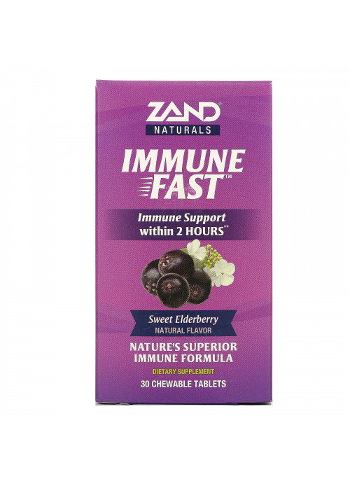 Zand, Immune Fast, Sweet Elderberry, 30 Chewable Tablets