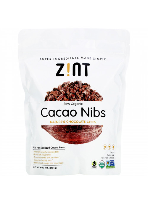 Zint, Raw Organic Cacao Nibs, 16 oz (454 g)