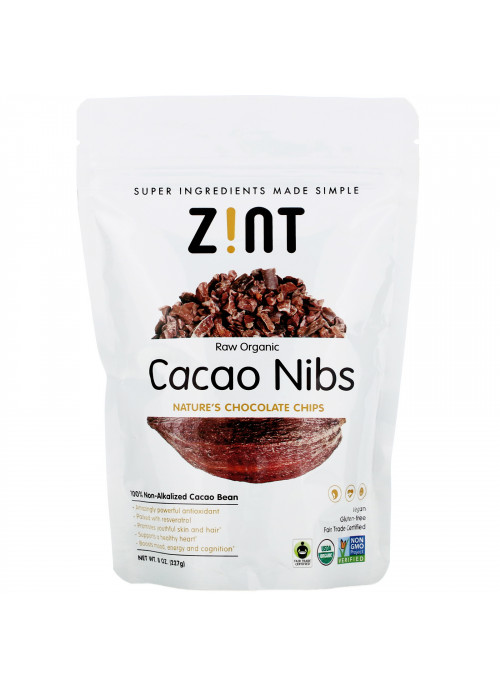 Zint, Raw Organic Cacao Nibs, 8 oz (227 g)