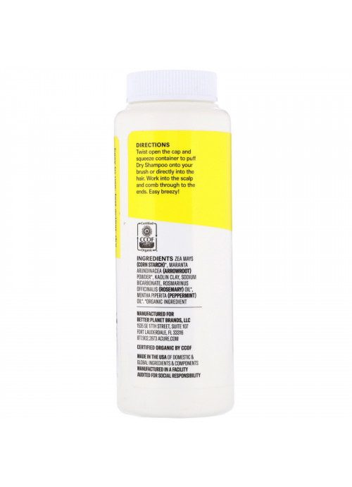 Acure, Dry Shampoo, Rosemary & Peppermint, 1.7 oz (58 g)