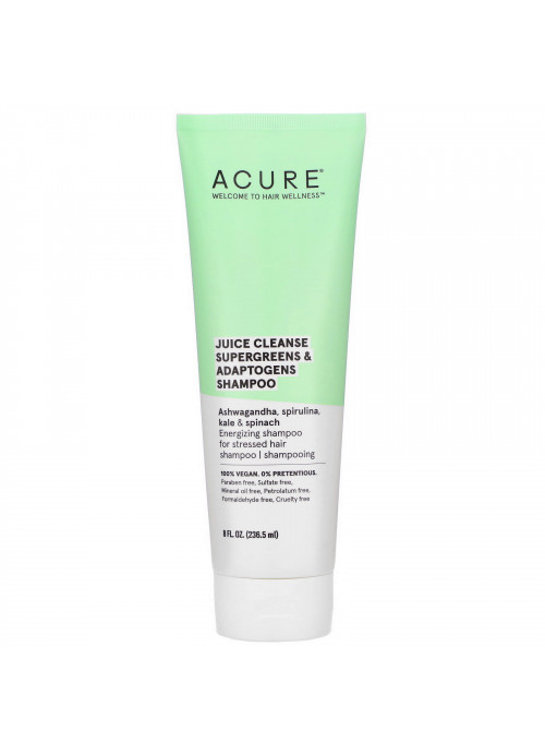 Acure, Juice Cleanse Supergreens & Adaptogens Shampoo, 8 fl oz (236.5 ml)