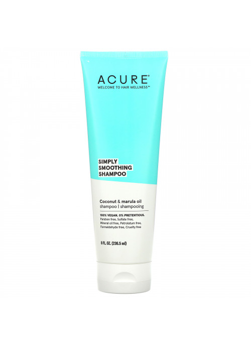 Acure, Simply Smoothing Shampoo, Coconut & Marula Oil, 8 fl oz (236.5 ml)