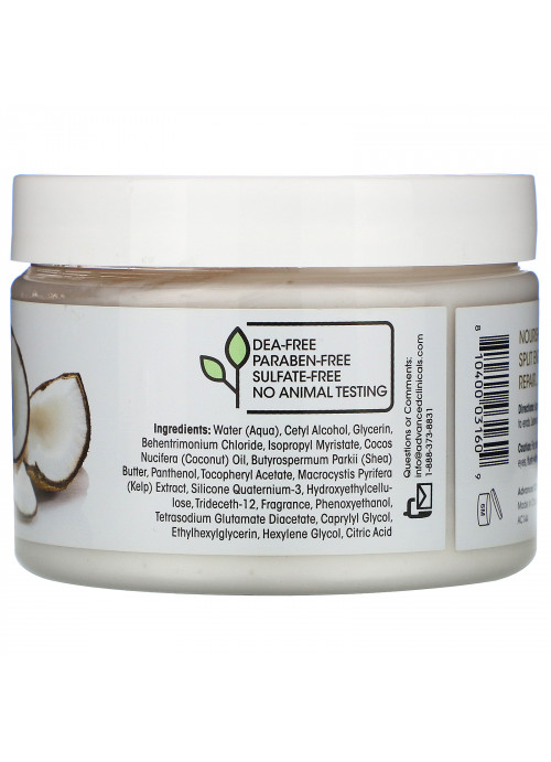 Advanced Clinicals, Coconut, Deep Hydration Hair Mask, 12 oz (340 g)