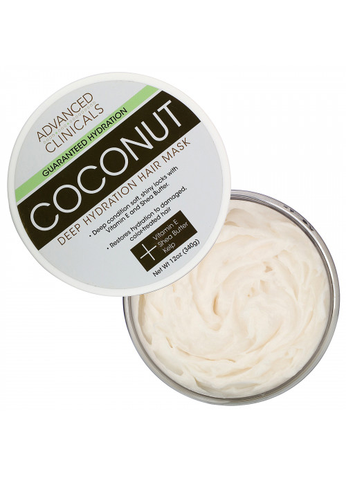 Advanced Clinicals, Coconut, Deep Hydration Hair Mask, 12 oz (340 g)