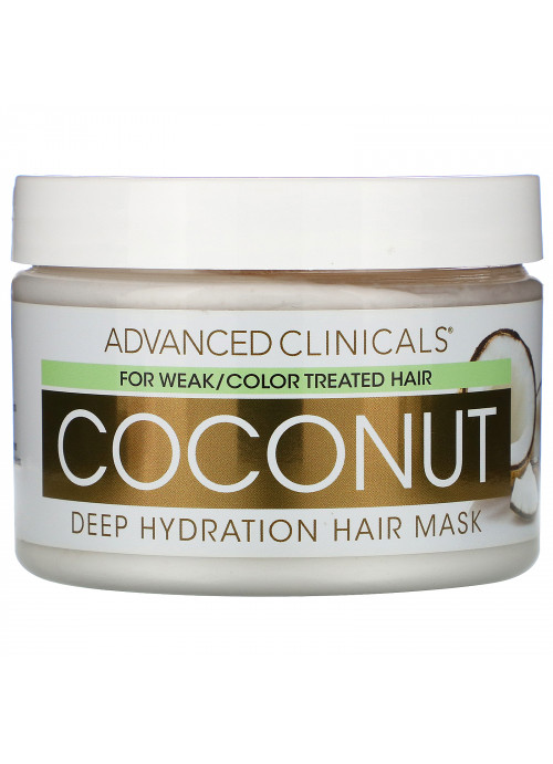 Advanced Clinicals, Coconut, Deep Hydration Hair Mask, 12 oz (340 g)