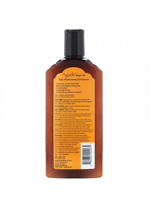 Agadir, Argan Oil, Daily Moisturizing Conditioner, Sulfate Free, 12.4 fl oz (366 ml)
