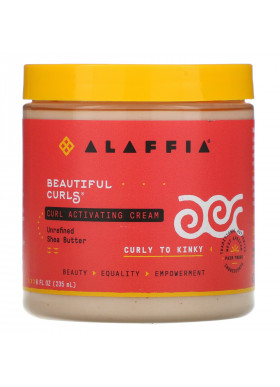 Alaffia, Beautiful Curls, Curl Activating Cream, Curly to Kinky, Unrefined Shea Butter, 8 fl oz (235 ml)