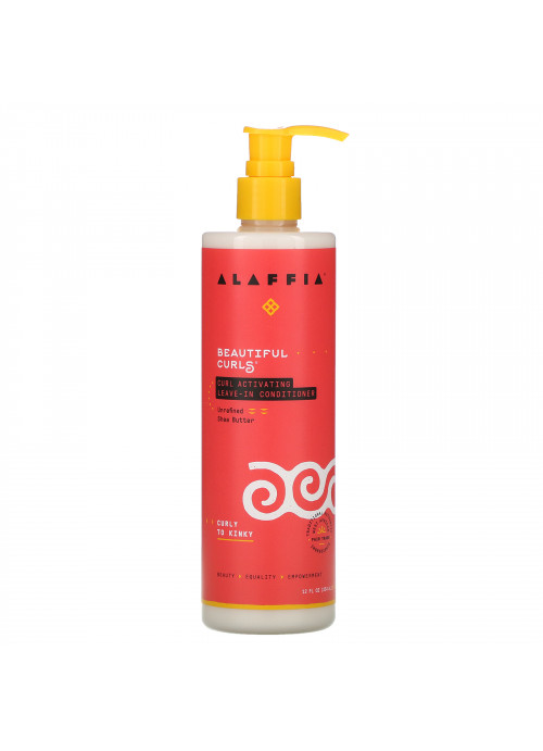 Alaffia, Beautiful Curls, Curl Activating Leave-In Conditioner, Curly to Kinky, Unrefined Shea Butter, 12 fl oz (354 ml)