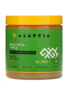 Alaffia, Beautiful Curls, Curl Control Custard, All Curls, Unrefined Shea Butter, 8 fl oz (235 ml)