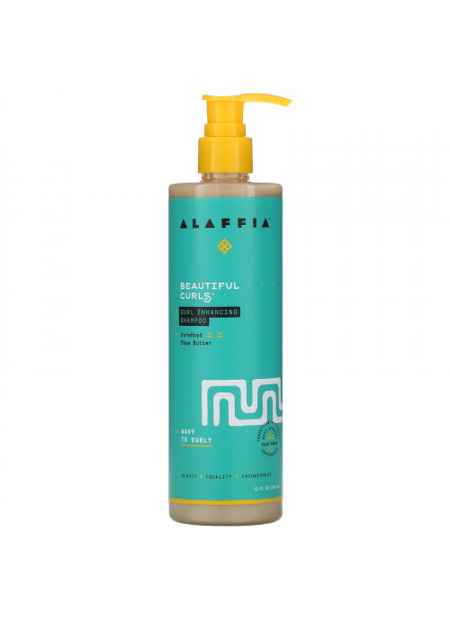 Alaffia, Beautiful Curls, Curl Enhancing Shampoo, Wavy to Curly, Unrefined Shea Butter, 12 fl oz (354 ml)