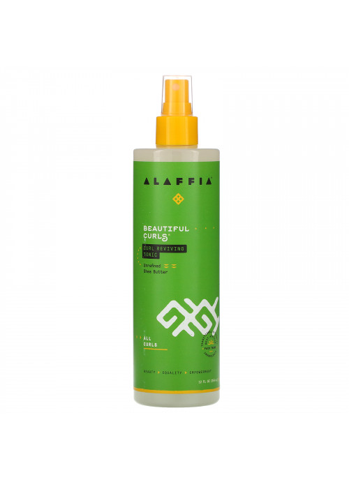 Alaffia, Beautiful Curls, Curl Reviving Tonic, All Curls, Unrefined Shea Butter, 12 fl oz (354 ml)