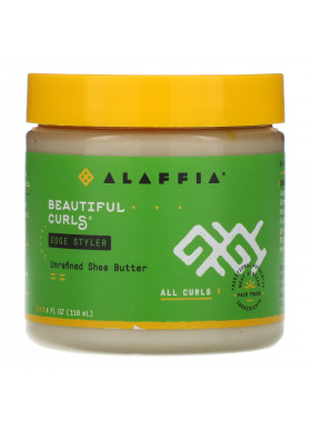Alaffia, Beautiful Curls, Edge Styler, All Curls, Unrefined Shea Butter, 4 fl oz (118 ml)
