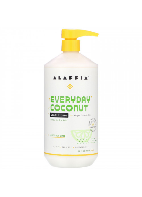Alaffia, Everyday Coconut, Conditioner, Normal to Dry Hair, Coconut Lime, 32 fl oz (950 ml)