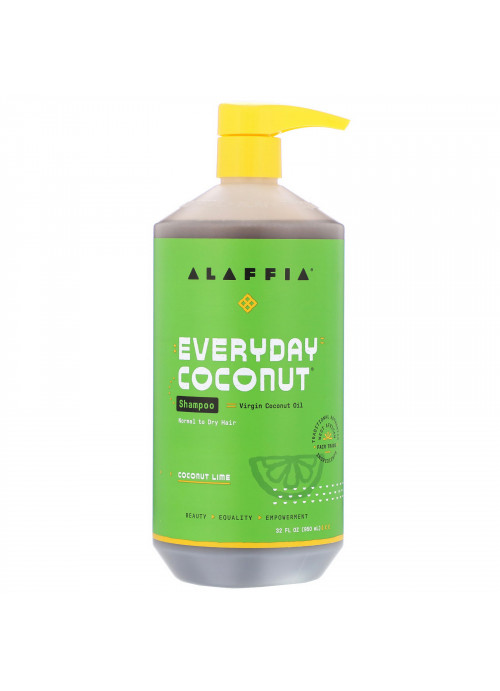 Alaffia, Everyday Coconut, Shampoo, Normal to Dry Hair, Coconut Lime, 32 fl oz (950 ml)