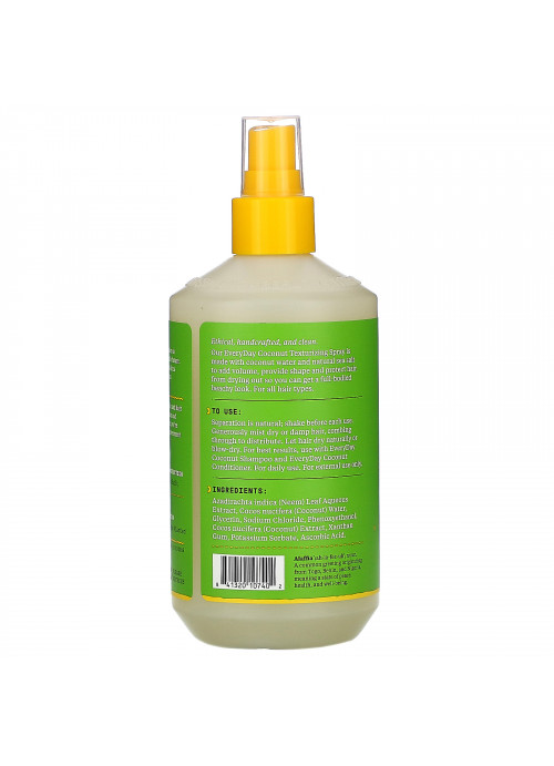 Alaffia, Everyday Coconut, Texturing Spray, Purely Coconut, 12 fl oz (354 ml)
