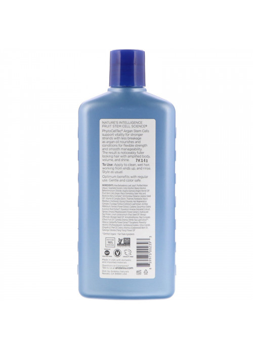 Andalou Naturals, Conditioner,Age Defying, For Thinning Hair, Argan Stem Cells, 11.5 fl oz (340 ml)