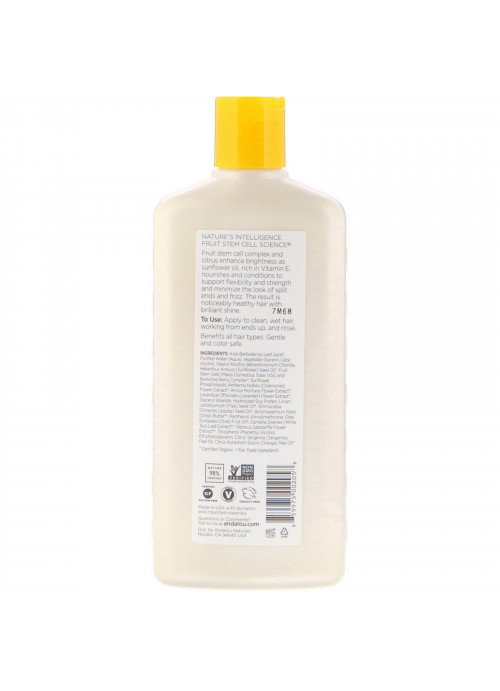 Andalou Naturals, Conditioner, Brilliant Shine, For Strength and Vitality, Sunflower & Citrus, 11.5 fl oz (340 ml)