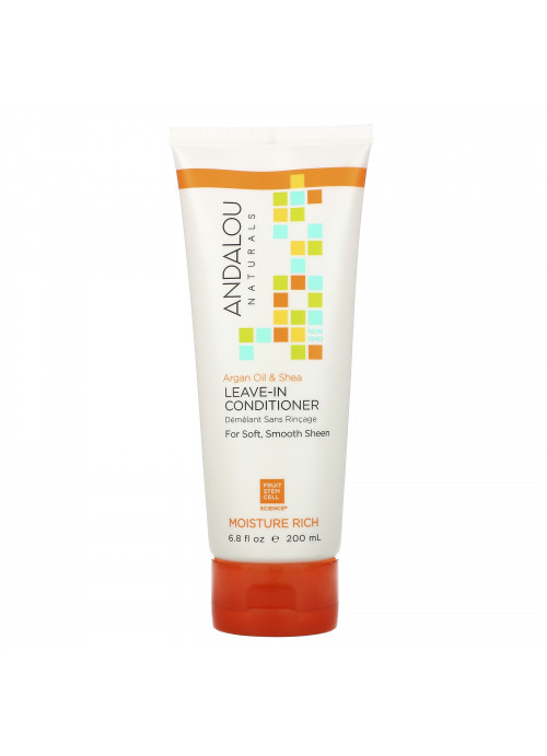 Andalou Naturals, Leave-In Conditioner, Argan Oil and Shea, 6.8 fl oz (200 ml)