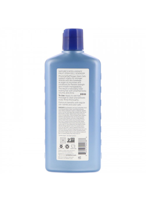 Andalou Naturals, Shampoo, Age Defying, For Thinning Hair, Argan Stem Cell, 11.5 fl oz (340 ml)