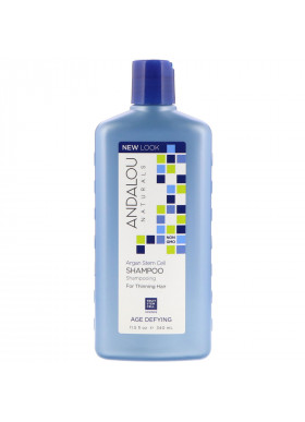 Andalou Naturals, Shampoo, Age Defying, For Thinning Hair, Argan Stem Cell, 11.5 fl oz (340 ml)