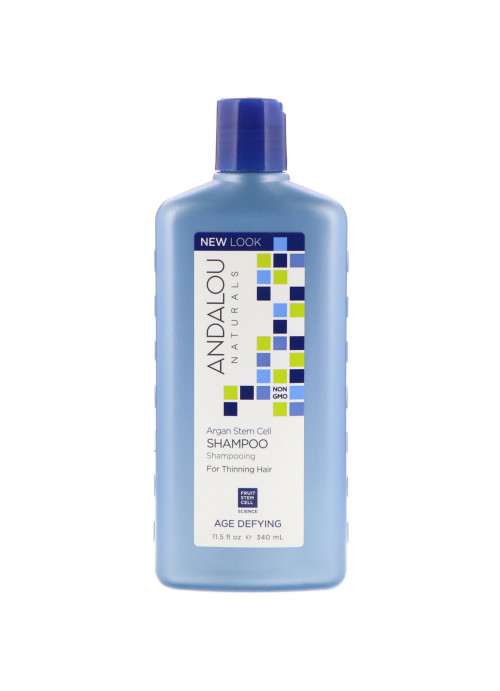 Andalou Naturals, Shampoo, Age Defying, For Thinning Hair, Argan Stem Cell, 11.5 fl oz (340 ml)