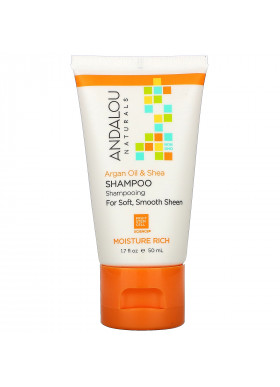 Andalou Naturals, Shampoo, Argan Oil & Shea, 1.7 fl oz (50 ml)