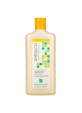 Andalou Naturals, Shampoo, Brilliant Shine, For Strength and Vitality, Sunflower & Citrus, 11.5  fl oz (340 ml)