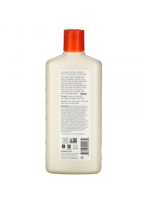 Andalou Naturals, Shampoo, Moisture Rich, For Soft, Smooth Sheen, Argan Oil & Shea, 11.5 fl oz (340 ml)