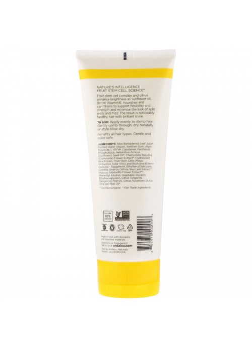 Andalou Naturals, Styling Gel, Brilliant Shine, Medium Hold, Sunflower & Citrus, 6.8 fl oz (200 ml)