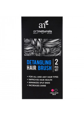 Artnaturals, Detangling Hair Brush, 2 Piece Set